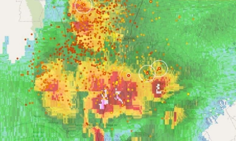 Se registran fuertes lluvias y tormentas eléctricas en NL