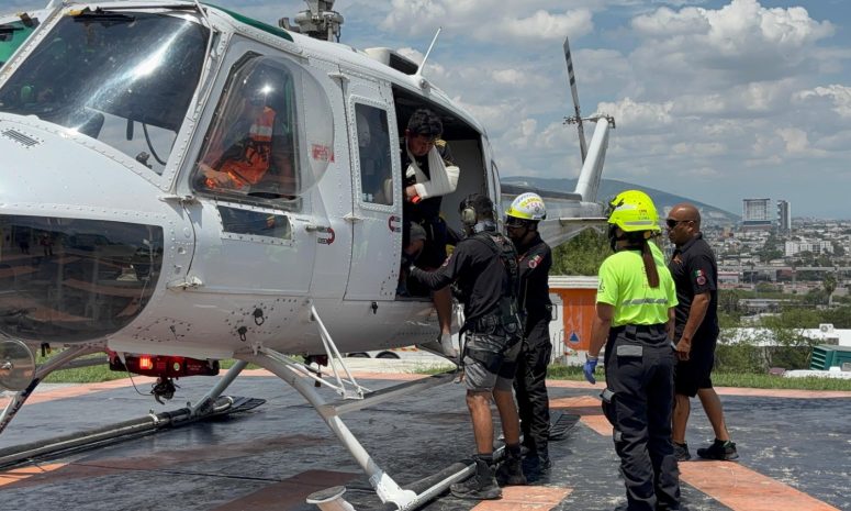 Es evacuada en helicóptero persona lesionada en la Cascada El Cielo