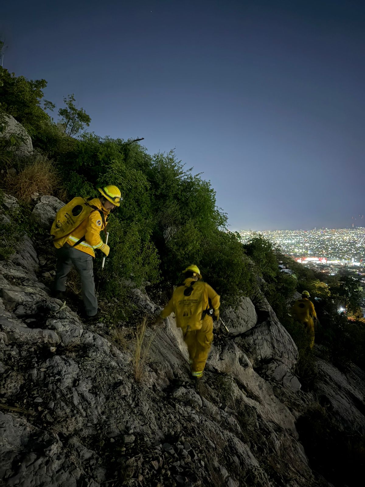 Combaten incendio en el Cerro del Topo Chico - Quadratín Nuevo León