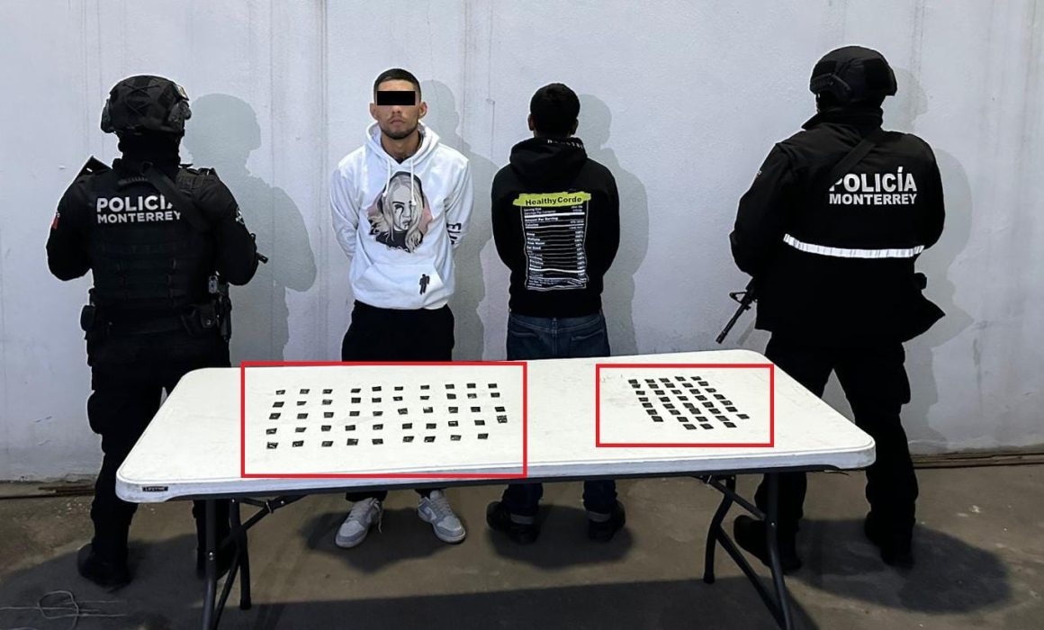 Detienen a joven y a menor con 87 dosis de presunta droga en Monterrey ...