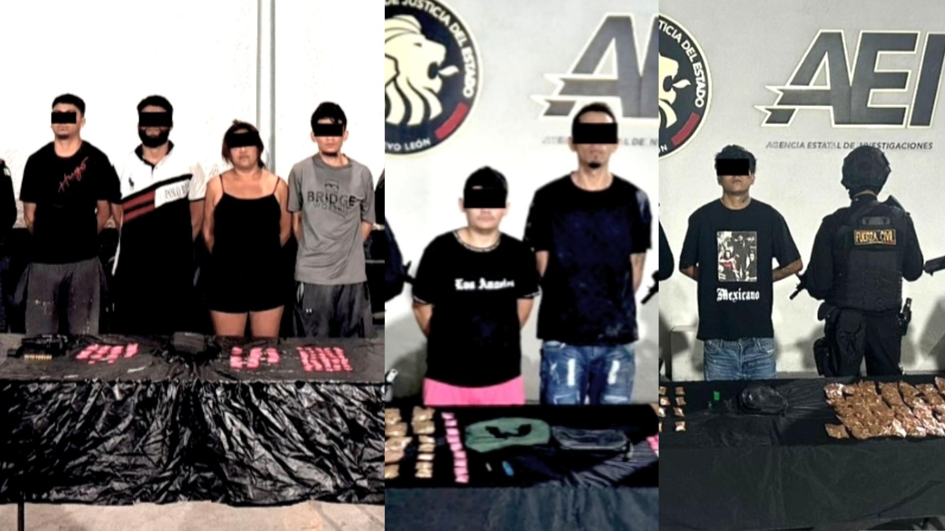 Detienen a 7 personas con drogas y arma de fuego en Guadalupe