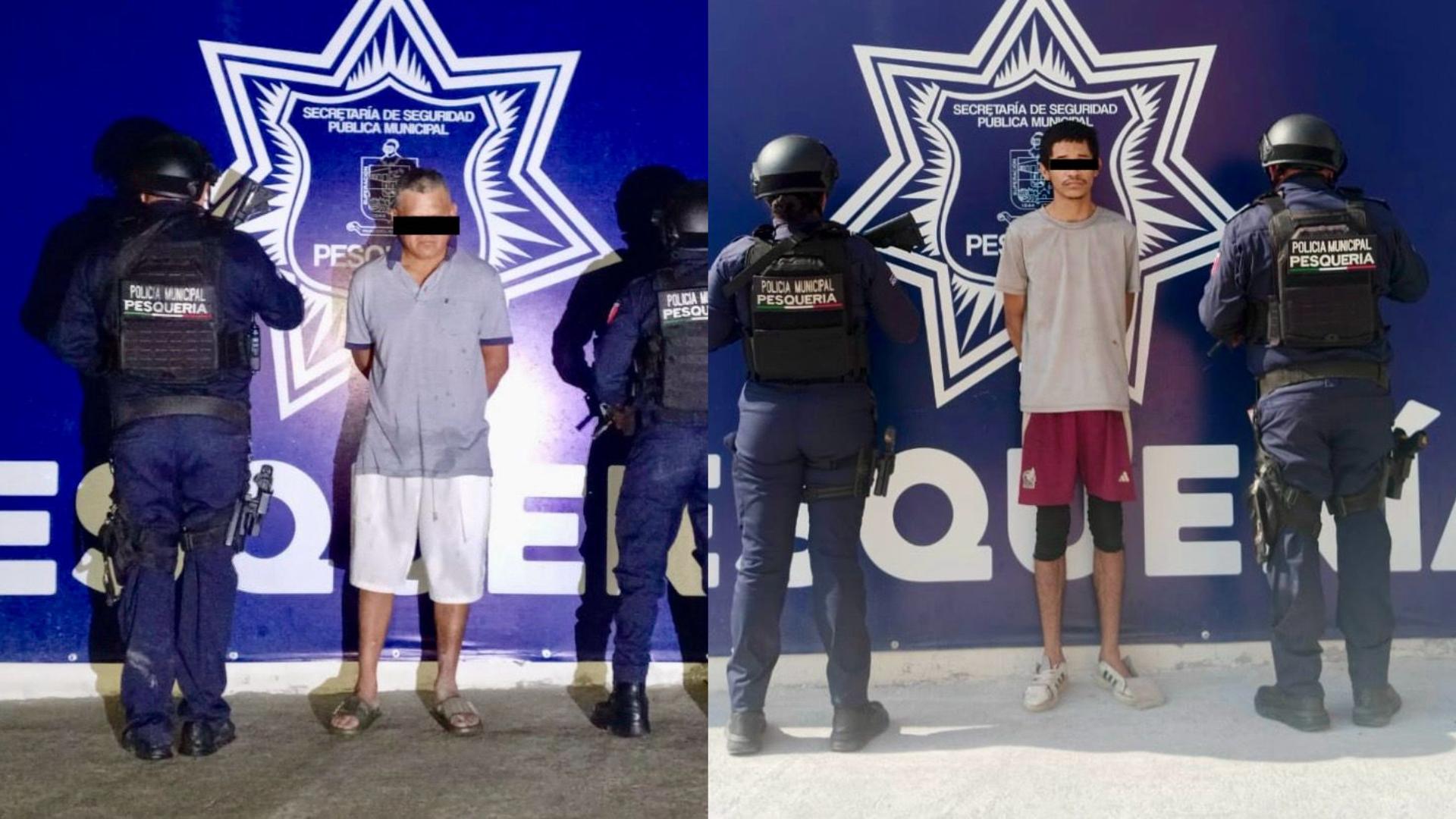 Detienen en Pesquería a 2 hombres por violencia familiar