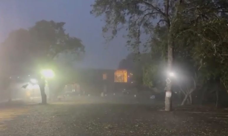 Samuel García reporta fuerte lluvia esta noche en Santiago